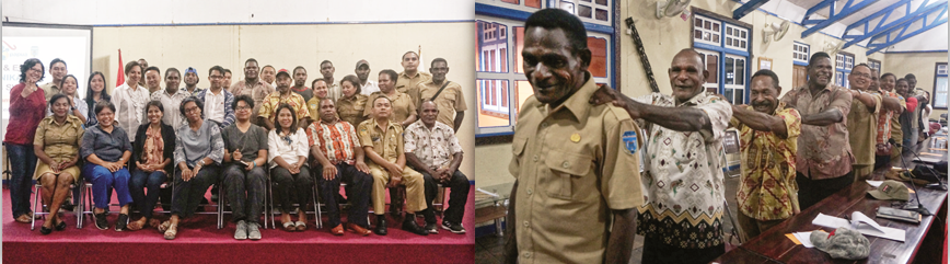 Kegiatan Pelatihan Komunikasi bagi anggota Sekber BANGGA Papua di Asmat.  Foto : Rahman Ramlan/Yayasan BaKTI